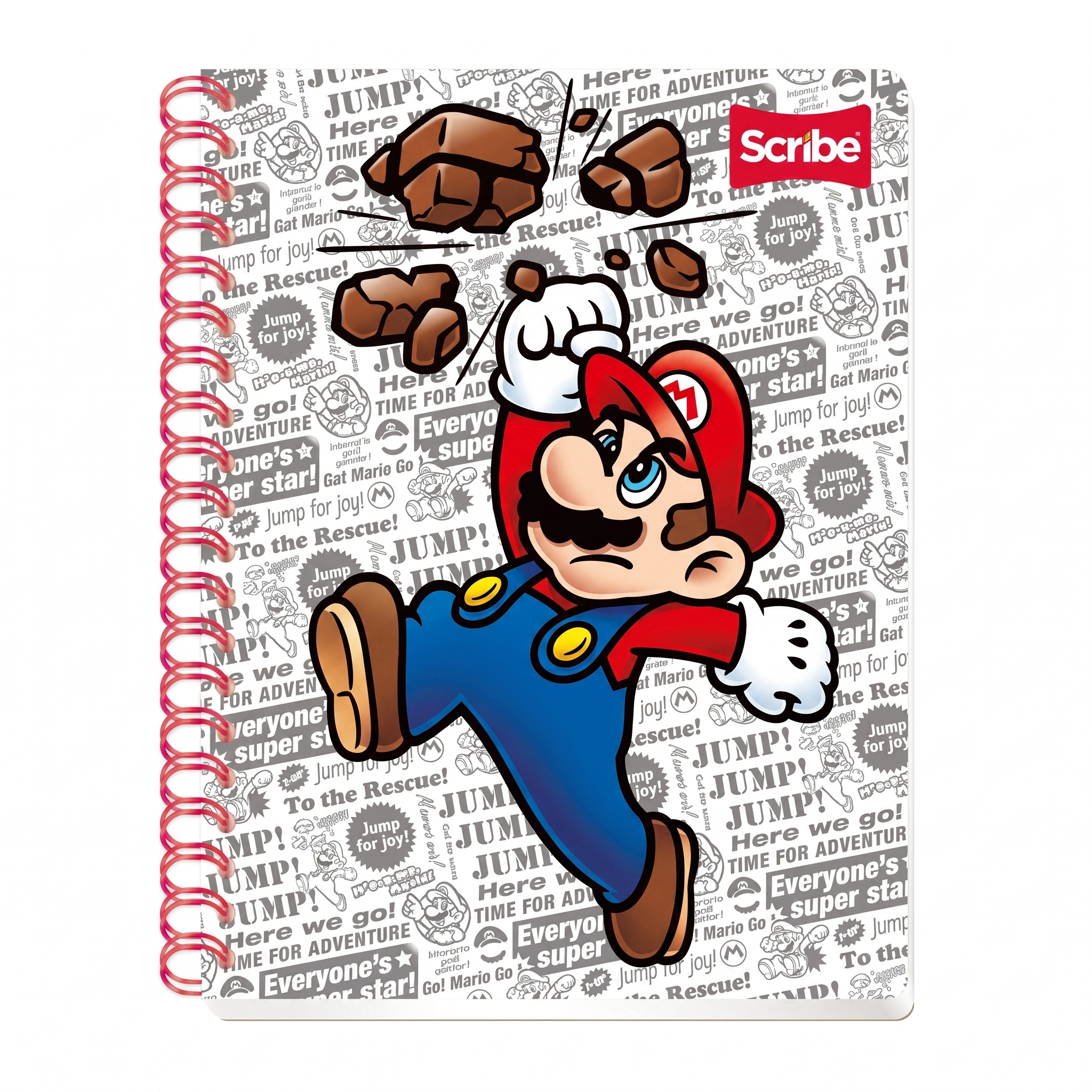 Cuaderno Scribe 7420 Prof. 100 Hojas, Raya, Mario Bros