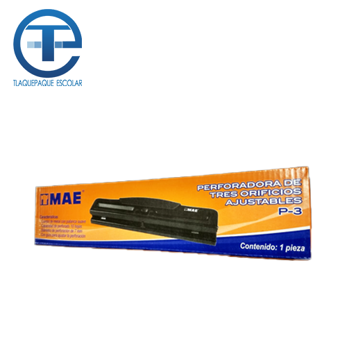Perforadora MAE, 3 Orificios, Ajustable, Mod. P3, (1 Pieza)