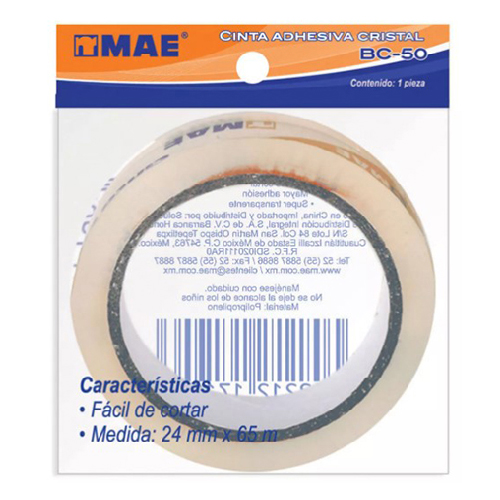 Cinta Mae Cristal BC-50 24 mm x 65 m