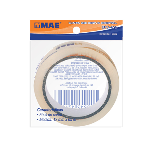 Cinta Mae Cristal BC-24 12 mm x 65 m