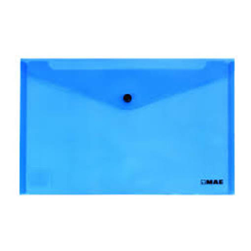 Sobre Mae Plástico, Con Broche, Tamaño Carta, Azul, (1 Pieza)