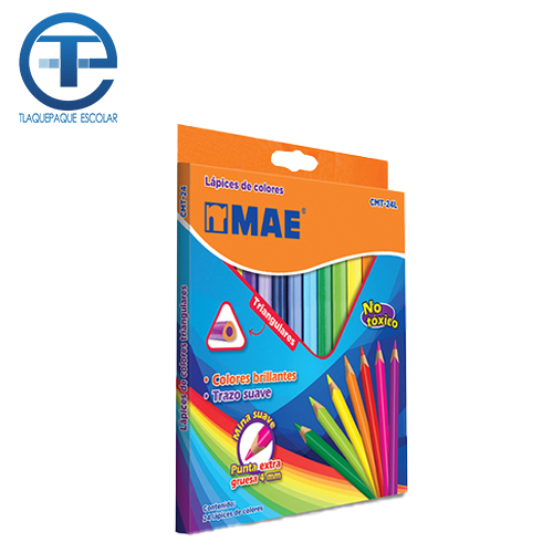 Colores MAE Triangulares C/24 (1 Caja)