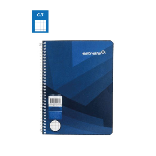 Cuaderno Estrella Forma Francesa, c/100H, Cuadro Grande