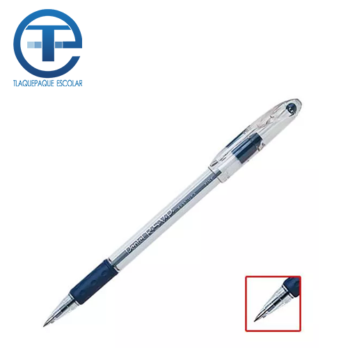 Bolígrafo Pentel RSVP, BK90, Ergonómico, Color Azul, (1 Pieza)