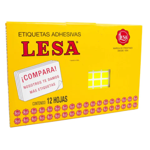 Etiqueta Lesa Fluorescente, #1, C-AMARILLO.