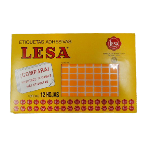 Etiqueta Lesa Fluor #1 C-Naranja