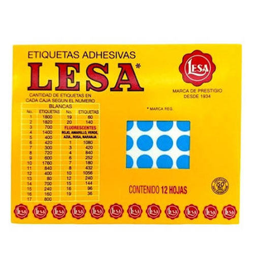 Etiqueta Lesa Fluor 10 CAzul