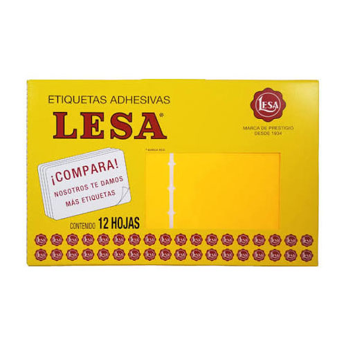 Etiqueta Lesa Fluor 20 CNaranja