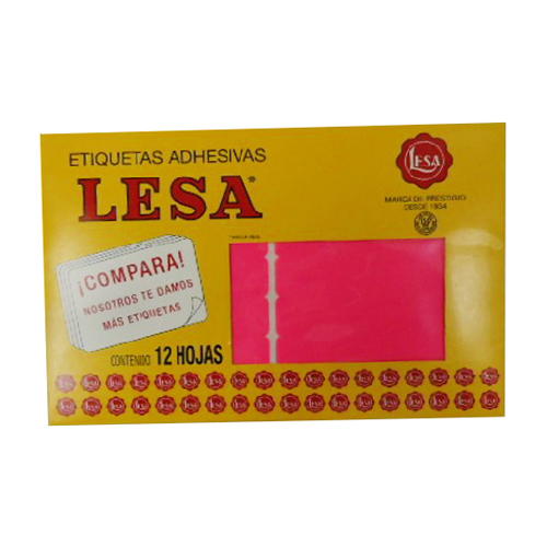 Etiqueta Lesa Fluor #20 C-Rosa