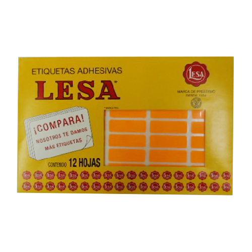 Etiqueta Lesa Fluor #6 C-Naranja