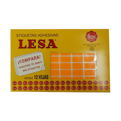Etiqueta Lesa Fluor #8 C-Naranja