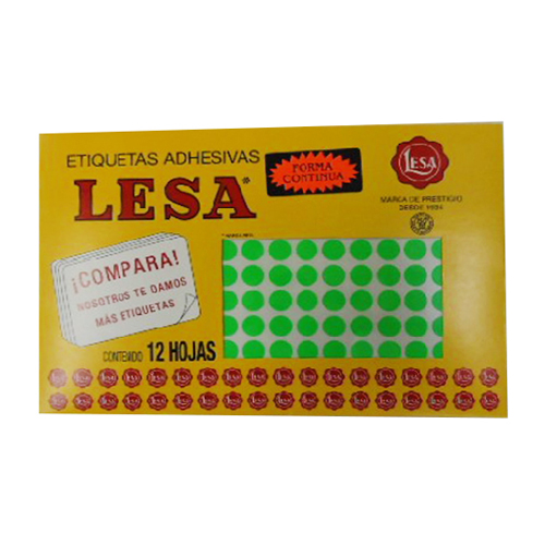 Etiqueta Lesa Fluor #10 C-Verde