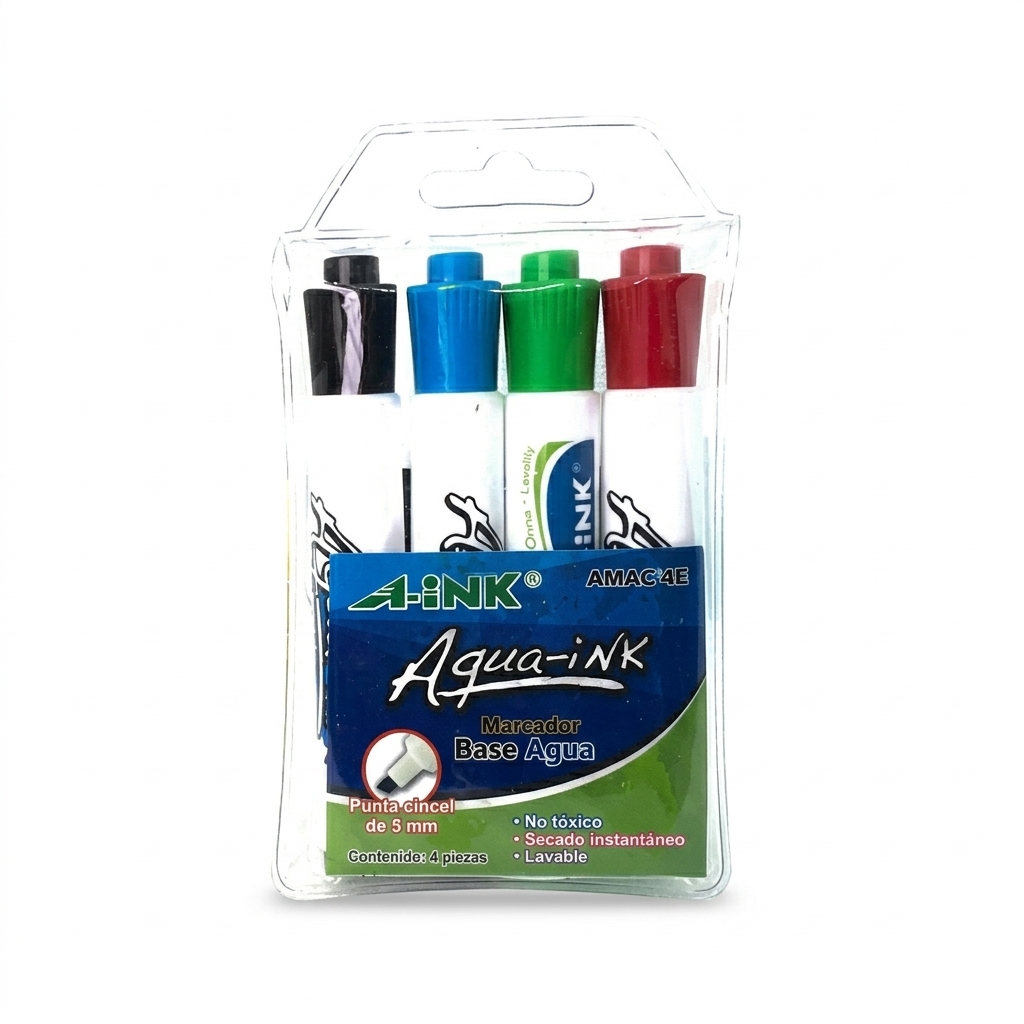 Marcadores Acuacolor, Con 4 Piezas, (1 Paquete)