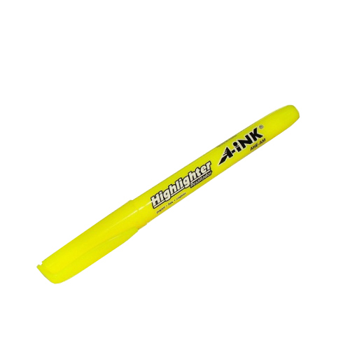 Marcador Fluorescente A-Ink Highlighter, Color Amarillo, (1 Pieza)