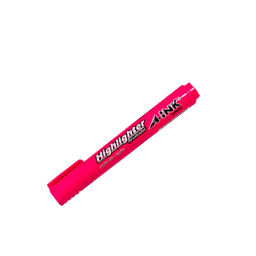 Marcador Fluorescente A-Ink Highlighter, Color Rosa, (1 Pieza)