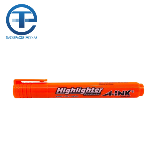 Marcador Fluorescente A-Ink Highlighter, Color Naranja, (1 Pieza)