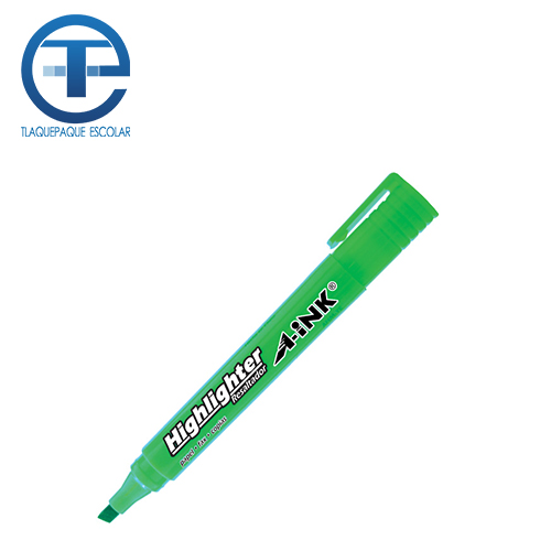 Marcador Fluorescente A-Ink Highlighter, Color Verde, (1 Pieza)