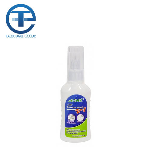 Corrector A-Ink, 2 en 1, 15 Ml, (1 Pieza)