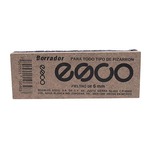 Borrador Escoboard C/Fieltro 13x4.5/8MM, Modelo: BCFE06513, (1 Pieza)