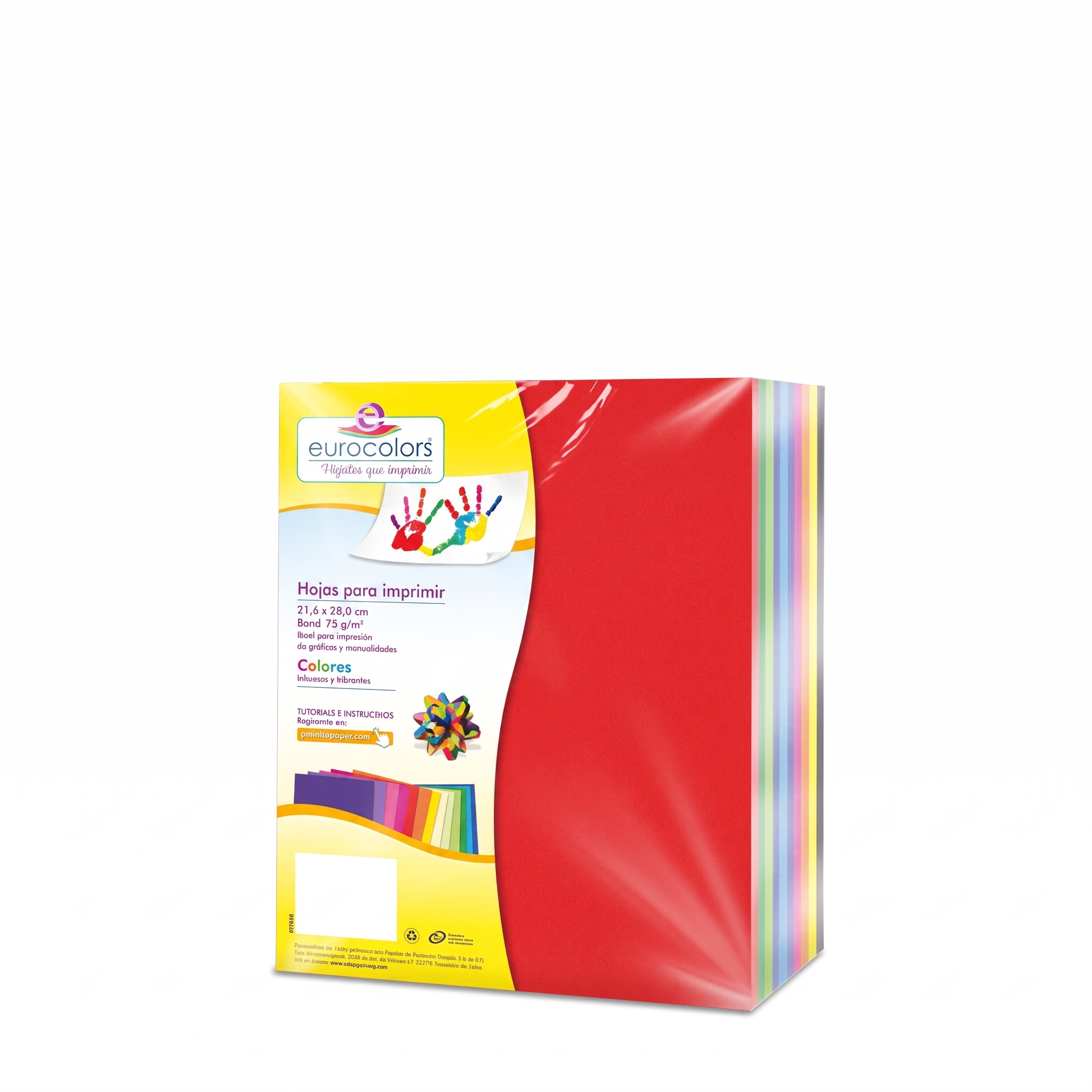 Hoja Eurocolor, Tamaño Carta, 100 Hojas, Colores Brights, (1 Pieza)