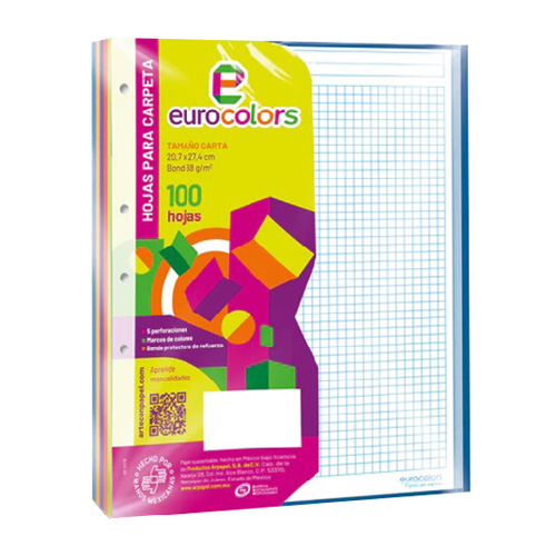 Hoja Eurocolor De Repuesto P/Carpeta T/C C5 C/100H RA0258, (1 Pieza)