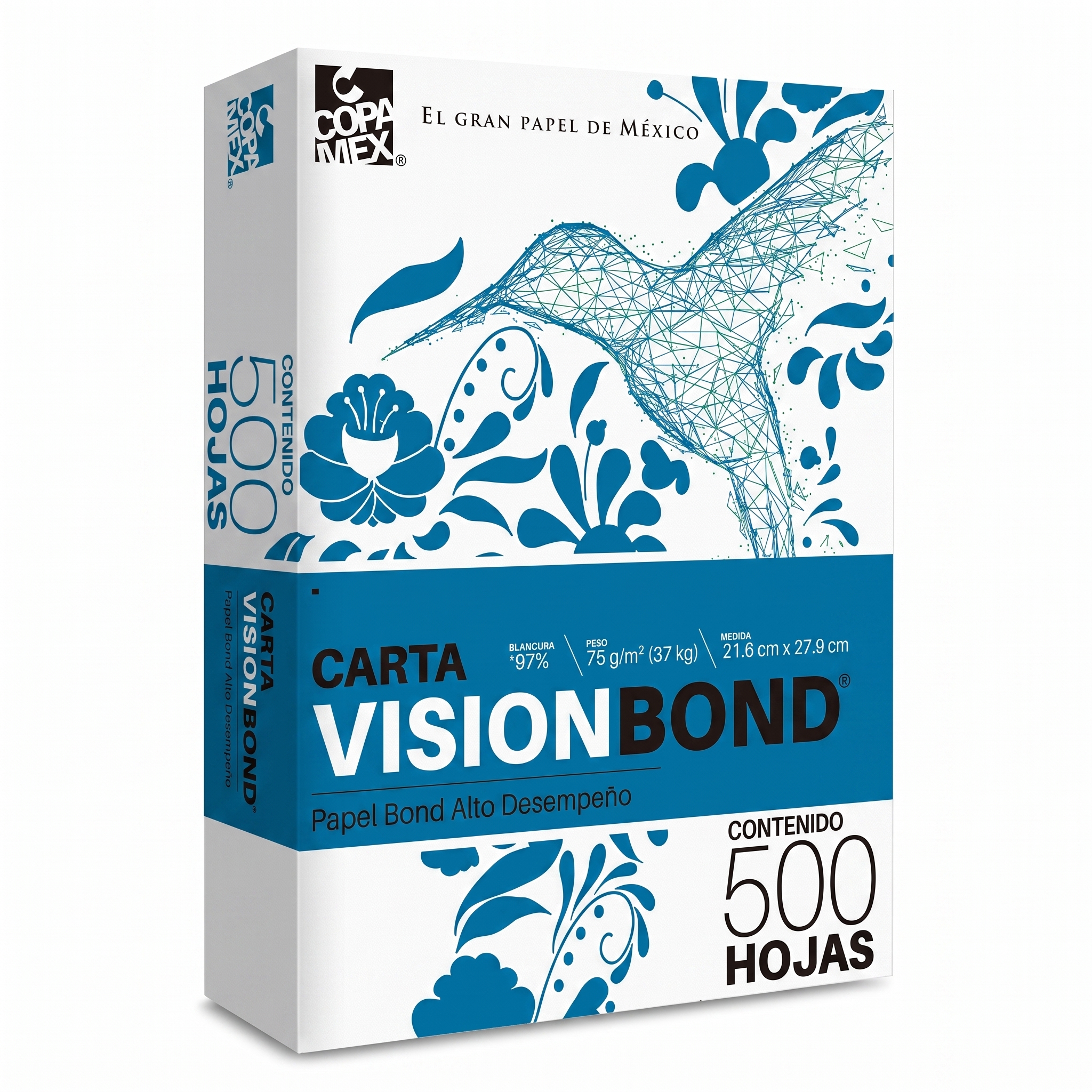 Hoja Vision Bond T/C 37 kg (Paquete con 500 hojas, 97% blancura)