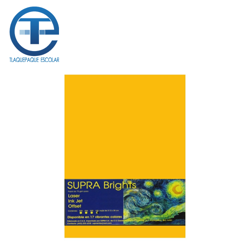 Hoja Supra Bright, Tamaño Carta, C/100, #3, Canary Bell, (1 Pieza)
