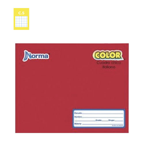 Cuaderno Norma Color 360, c/100H, Cuadro Chico