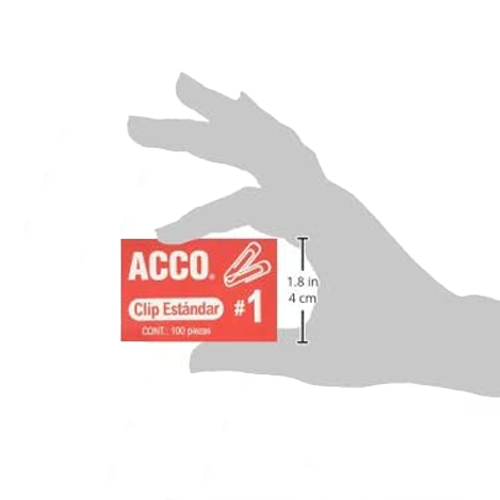 Clip Acco Standard, #1, P1650,  C/100, (1 Caja)