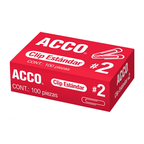 Clip Acco Standard, #2, P1660,  C/100, (1 Caja)