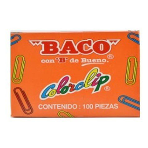 Clip Baco colorclip, con 100 piezas