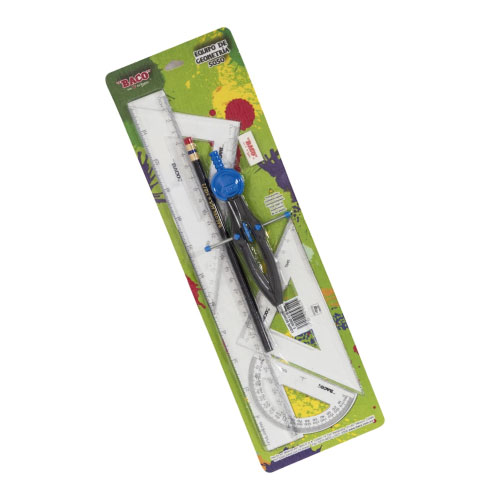 Juego De Geometría Baco, Con Compas, Modelo E5050, (1 Pieza)