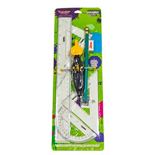 Juego De Geometría Baco, Con Compas, Modelo E5050, (1 Pieza)