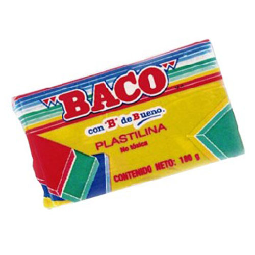 Plastilina Baco Marquilla, 180 Gramos, Amarilla, (1 Barra)