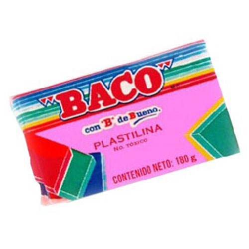 Plastilina Baco Marquilla, 180 Gramos, Rosa, (1 Barra)