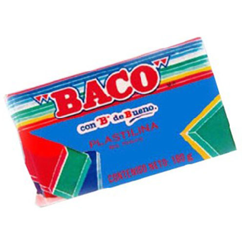 Plastilina Baco Marquilla, 180 Gramos, Azul, (1 Barra)