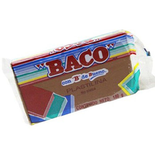 Plastilina Baco Marquilla, 180 Gramos, Café, (1 Barra)
