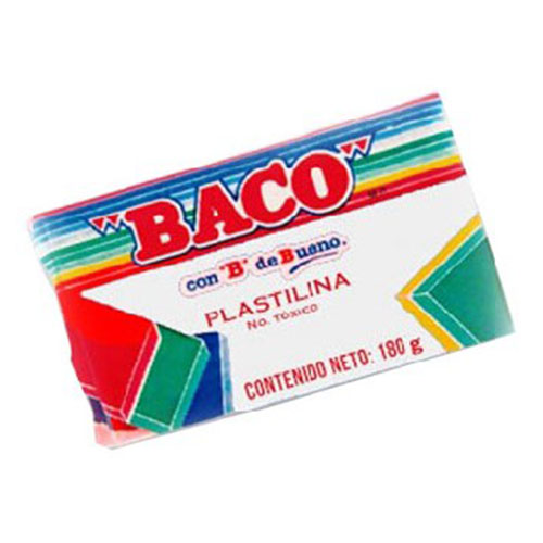 Plastilina Baco Marquilla, 180 Gramos, Blanco, (1 Barra)