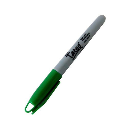 Marcador Baco Permanente P/F Tatoo Verde (1 Pieza)