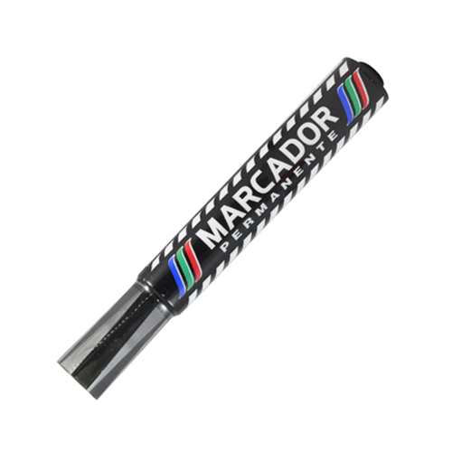 Marcador Baco Permanente Barril Plástico Negro