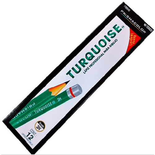 Lápiz Turquoise 3H, Para Dibujo, (1 Pieza)