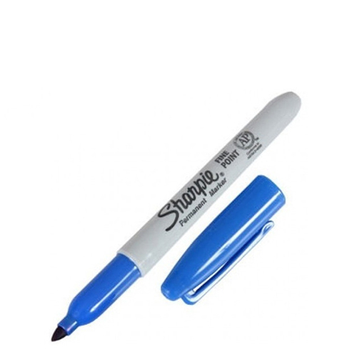 Marcador Permanente Sharpie, Punto Fino, Azul, (1 Pieza)