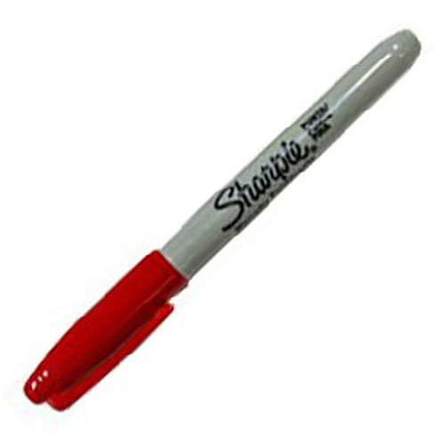 Marcador Permanente Sharpie, Punto Fino, Rojo, (1 Pieza)