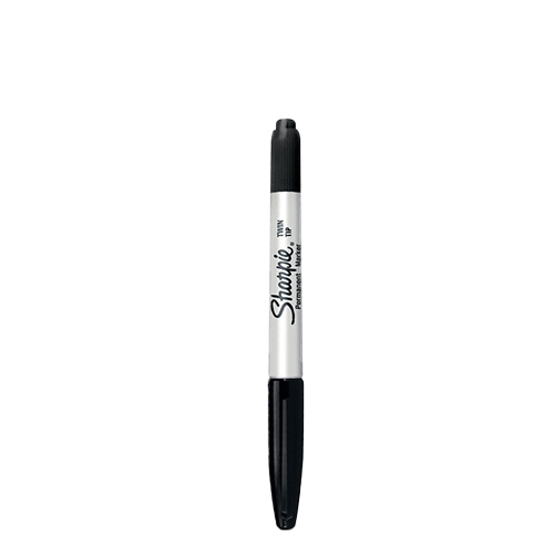 Marcador Permanente Sharpie, Twin Tip, Negro, (1 Pieza)