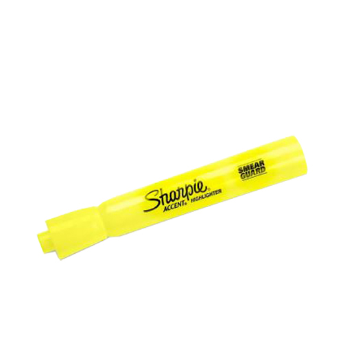 Marcador Sharpie Accent Fluorescente, Amarillo, (1 Pieza)