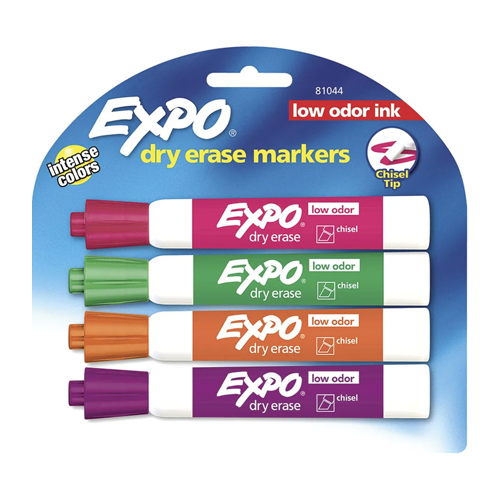 Marcador Expo Para Pizarrón C/4 Piezas Colores Fashion 81044 / 81029A