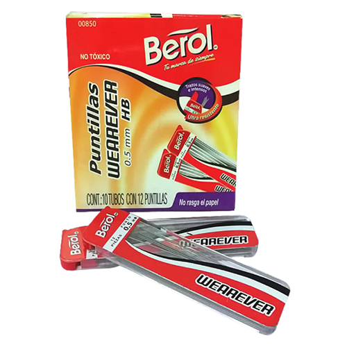 Puntillas Wearever, .5, HB, Modelo: PB100, Con 12 minas