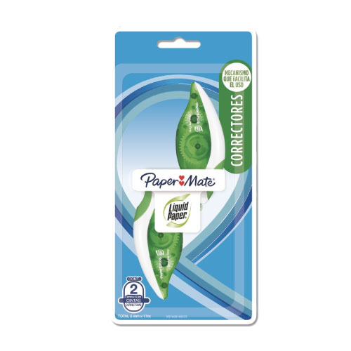 Corrector PapeMate Dryline, En Cinta, Con Grip, (1 Pieza)