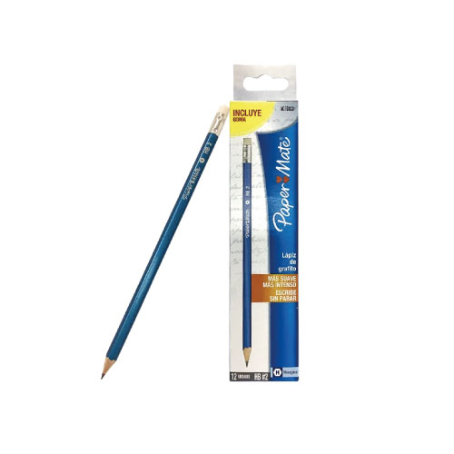 Lápiz Marca Paper Mate, Azul, HB2, (1 Pieza)