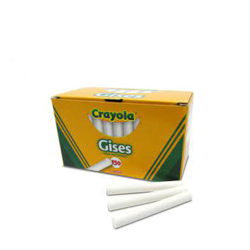Gis Crayola, 150 Gises, Blanco Comprimido, (1 Caja)